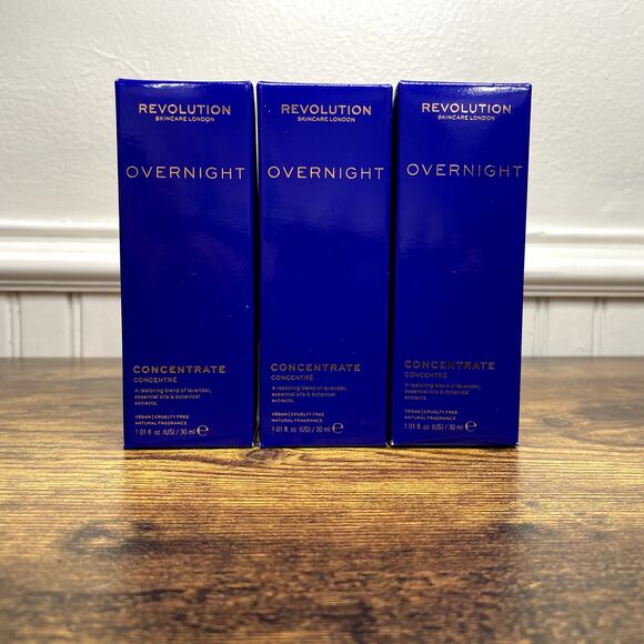 Revolution Skincare London Overnight Restoring Concentrate Face Oil LOT OF 3 - Picture 2 of 5